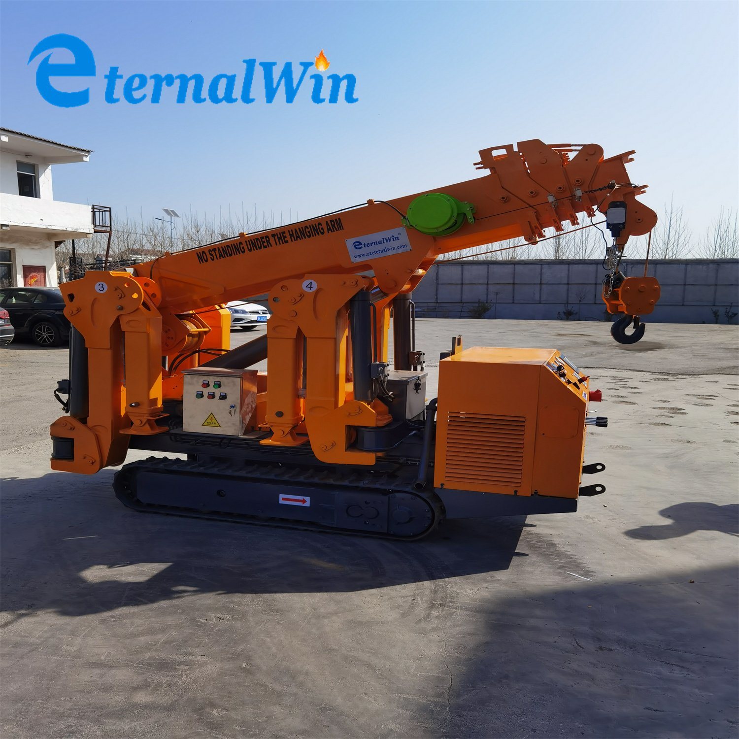 New Loading 360 Degree 9.7m 3 Tons Foldable Mini Spider Crawler Crane Hoist for Sale