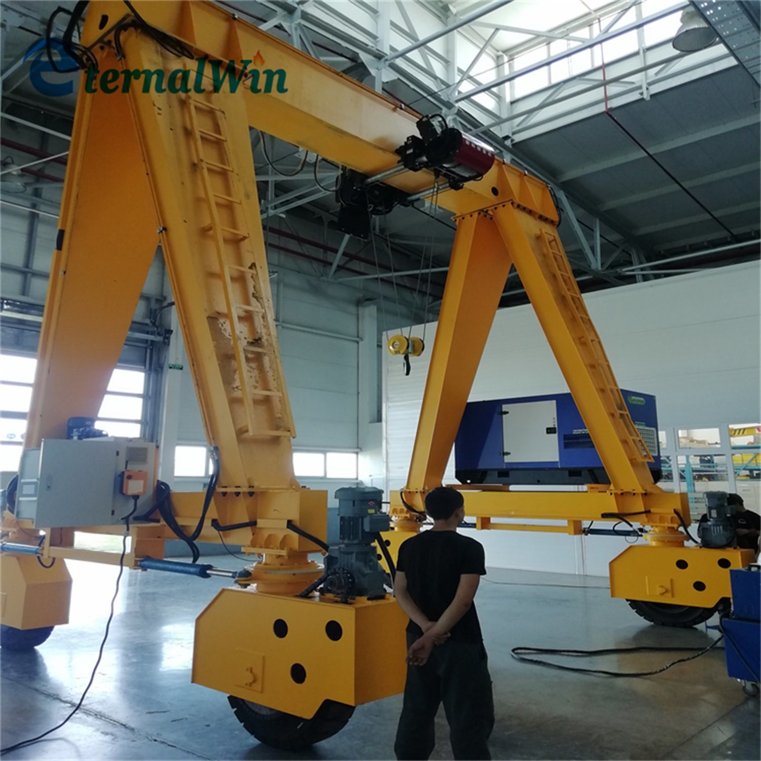 Port Lifting Container Cranes, 50 Ton Rubber Tyre Gantry Cranes, Straddle Carrier Container Crane