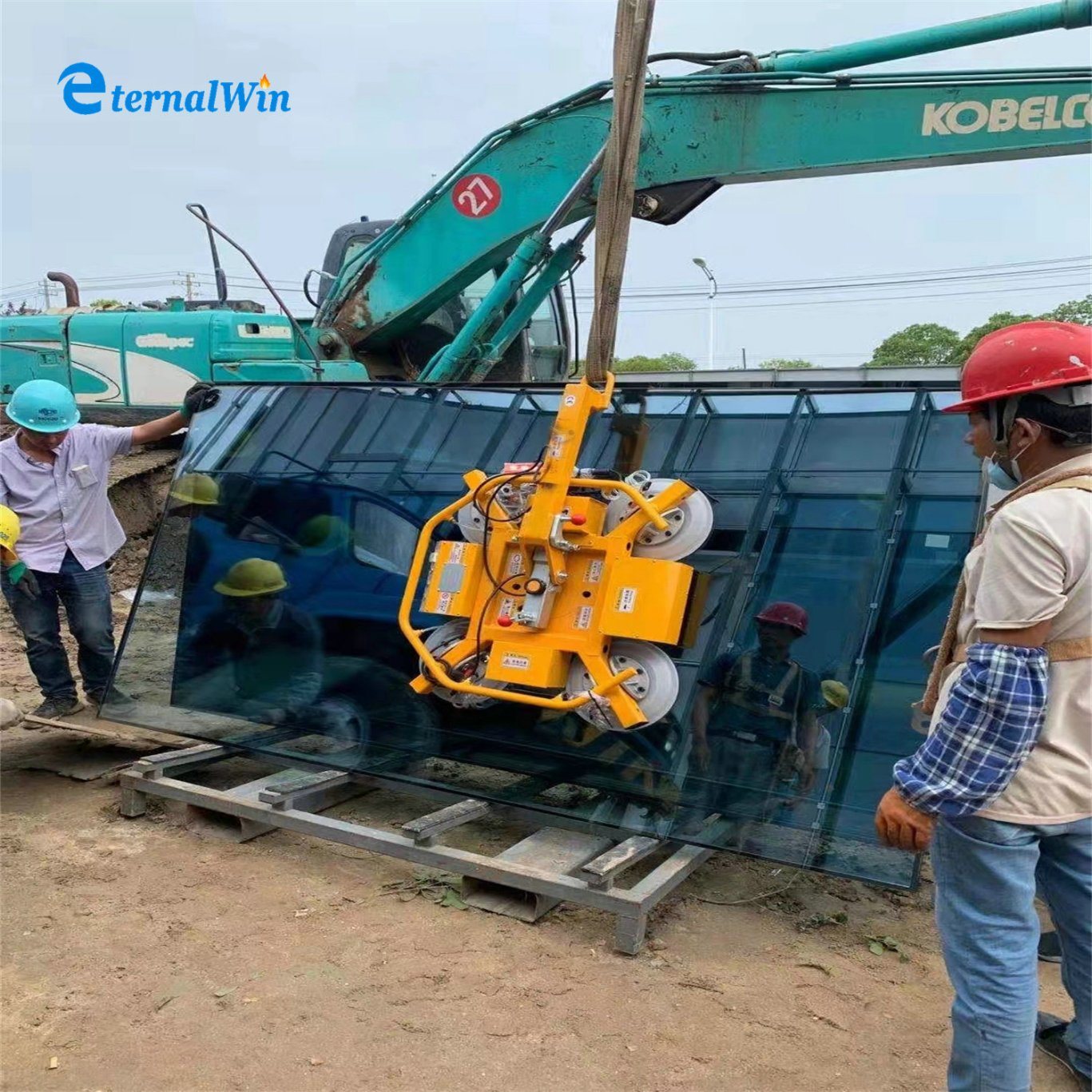 
                A linha de produção de vidro isolante portátil Vidro móvel gruas de elevação de Vácuo
            