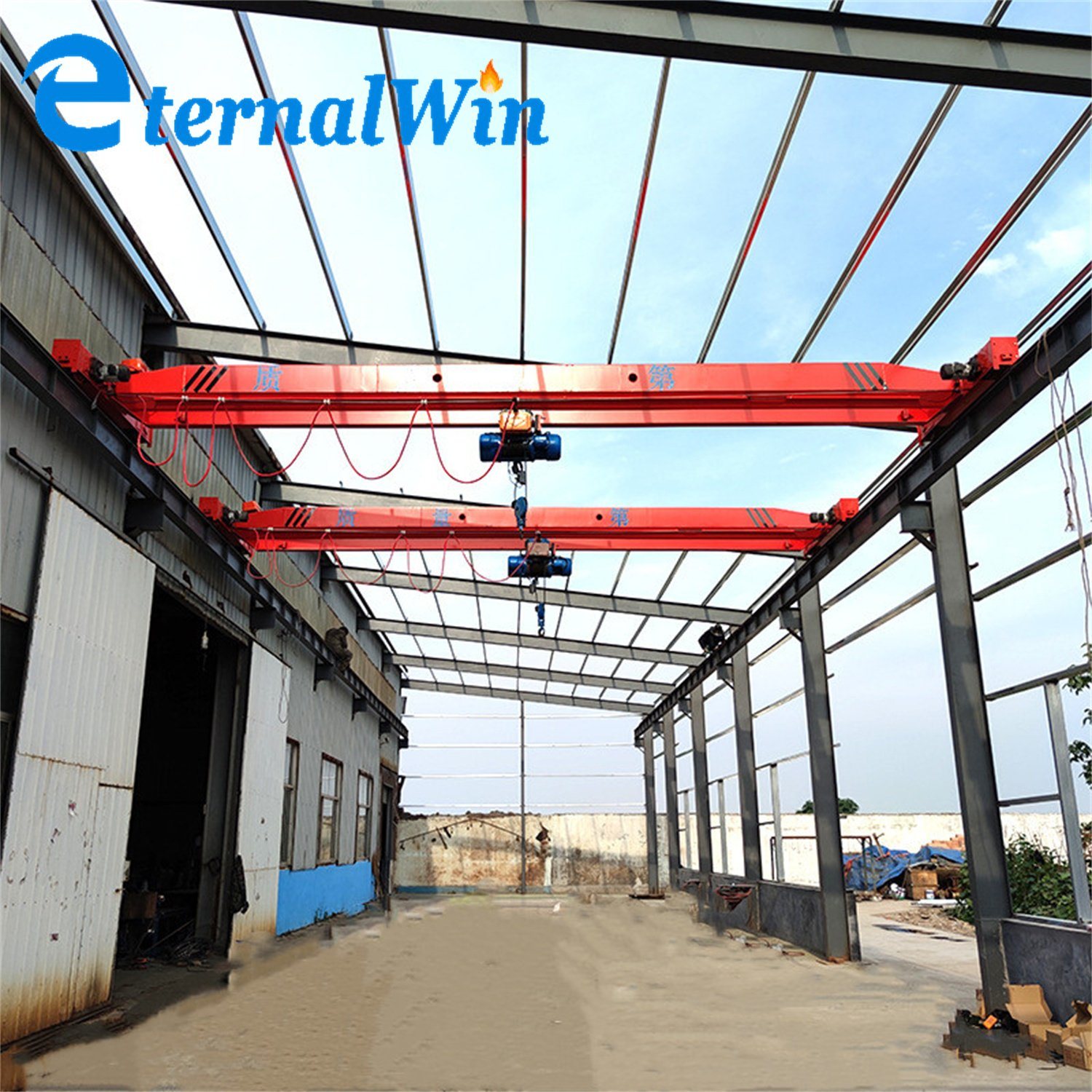 
                Alimentation électrique poutre unique toit de l′entrepôt de l′atelier grue 5t 10t avec télécommande sans fil
            
