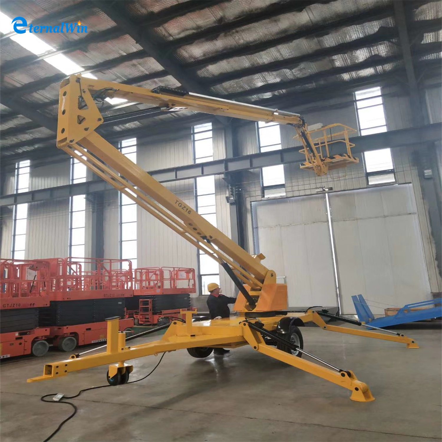 Promotional Trailer Mounted Boom Lift Aerial Working Platform Hydraulic Diesel Powered Boom Lift