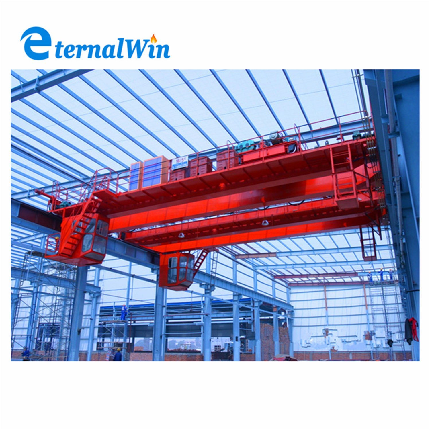 Proper Price Top Quality Double Beam Overhead Mobile Crane with Trolley
