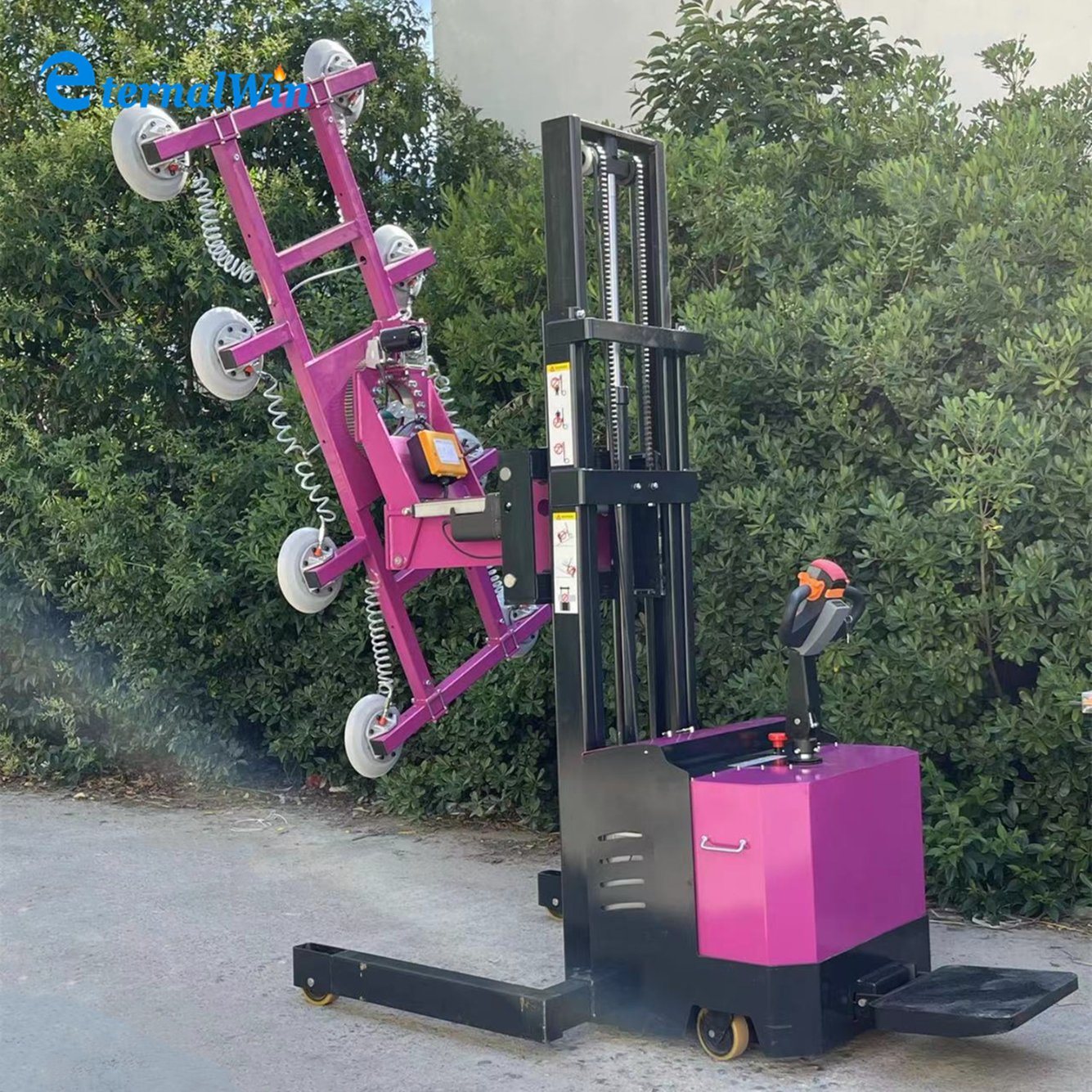 Purple Color 300kgs/350kgs/400kgs/500kgs/600kgs Glass Vacuum Lifting Crane Glass Vacuum Lift Trolley Electric Vacuum Lifter for Glass Production