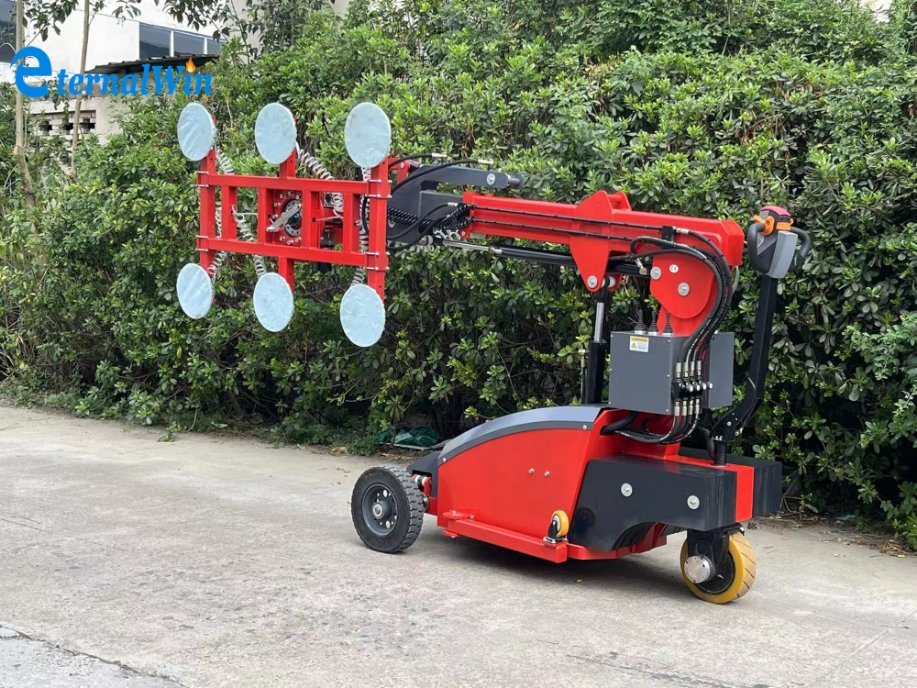 Red Movable Vacuum Lifter for Glass Installation