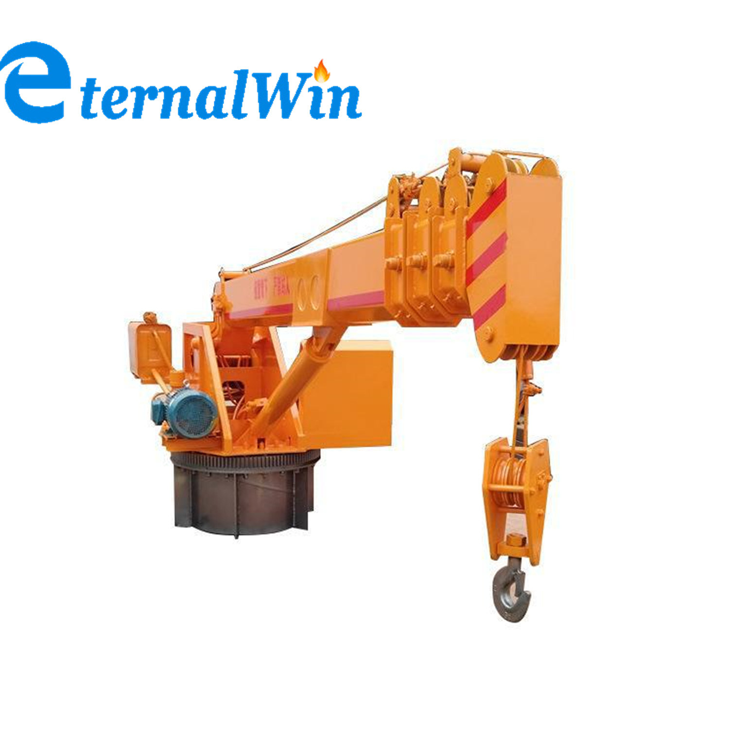 Ship Floating Crane 2ton 3ton 5ton Marine Deck Pedestal Crane Marine Crane with Telescopic Boom