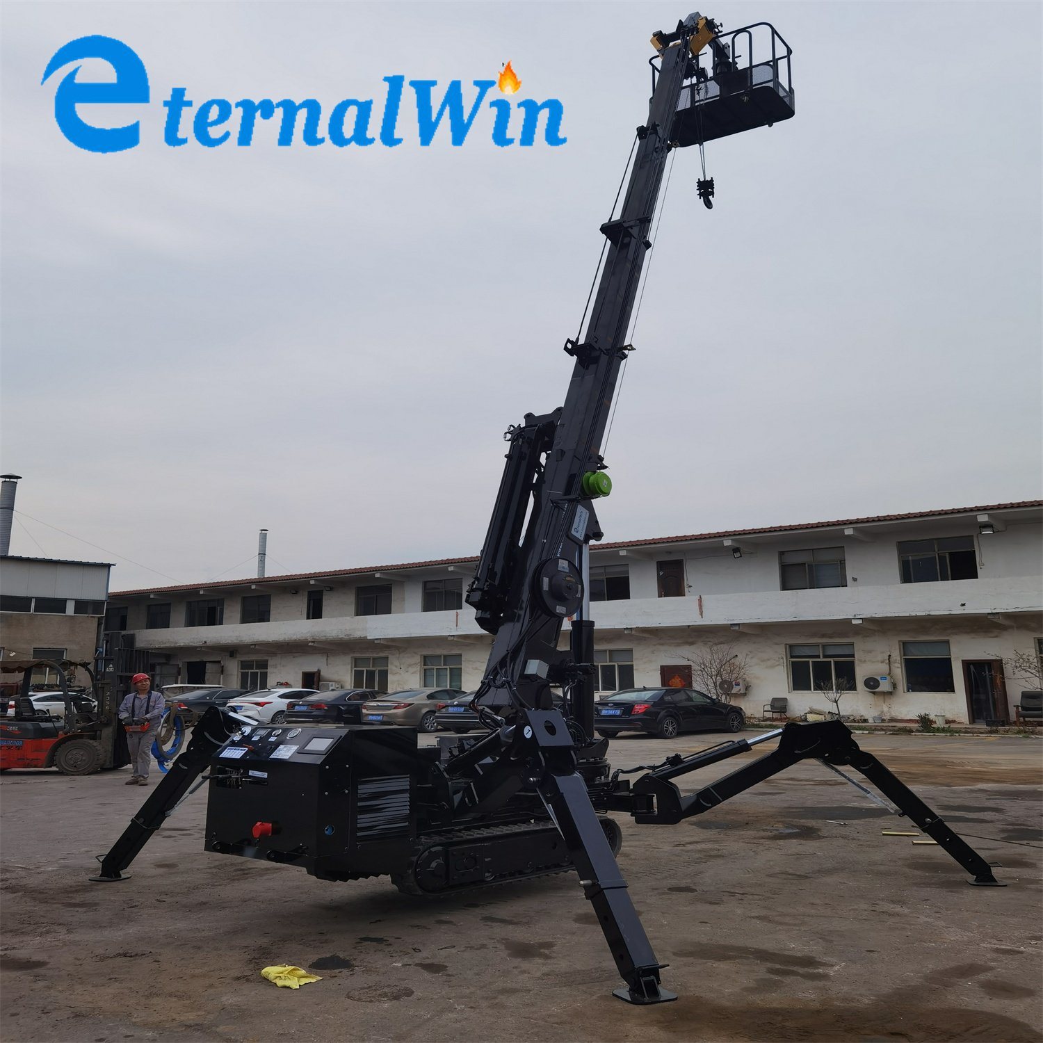 China 
                Small Mobile Electric and Diesel Power Spider Crane for Workshop
             proveedor