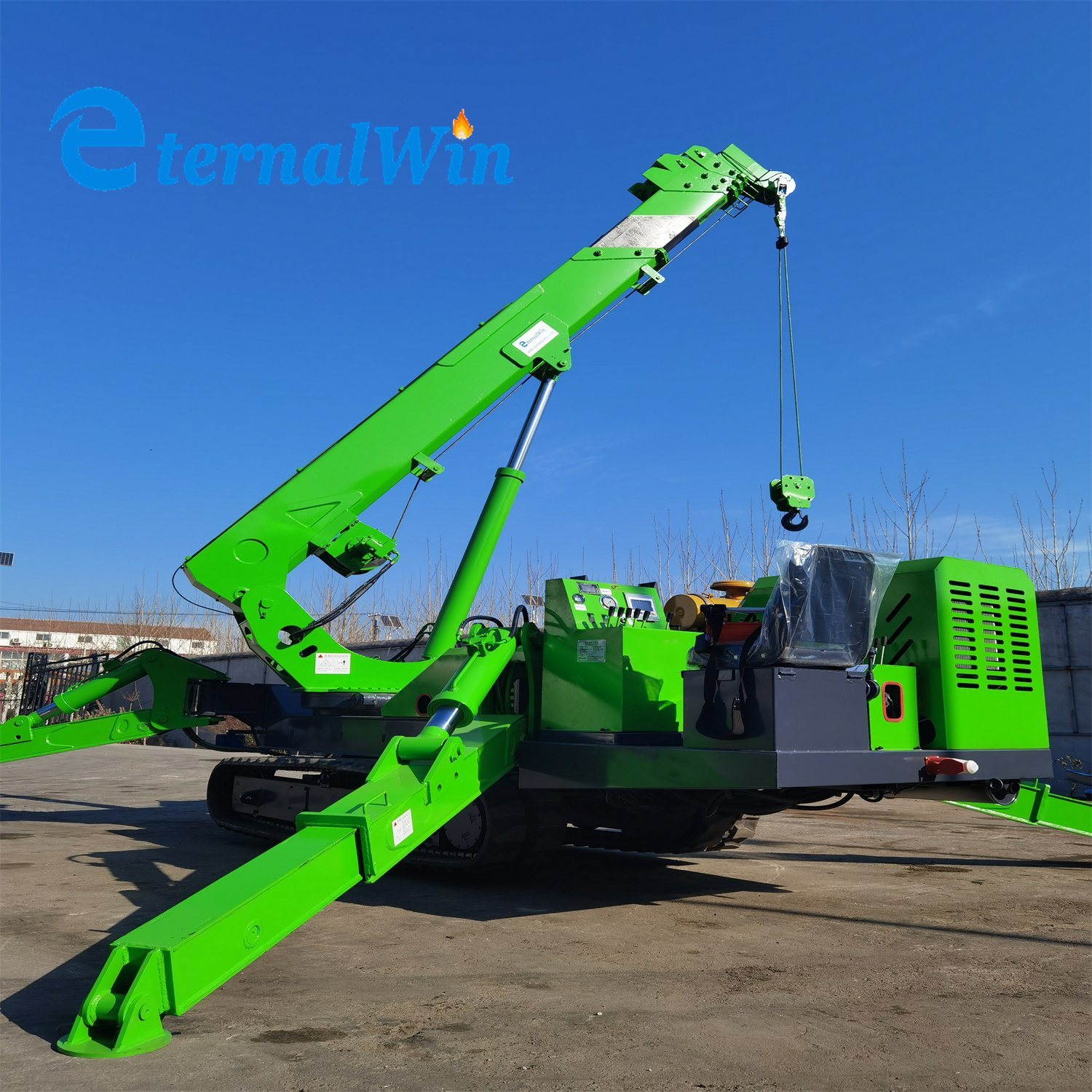 Small Volume Folding Spider Crane Mini Remotely Operated Crawler Crane Miniature Crane for Building Material Lifting