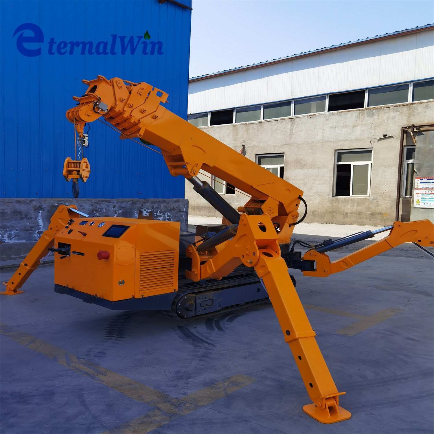 China 
                Spider Crane 5 Ton Spider Crane Hydraulic Mobile Spider Floor Mini grúa con mosca Jib
             proveedor