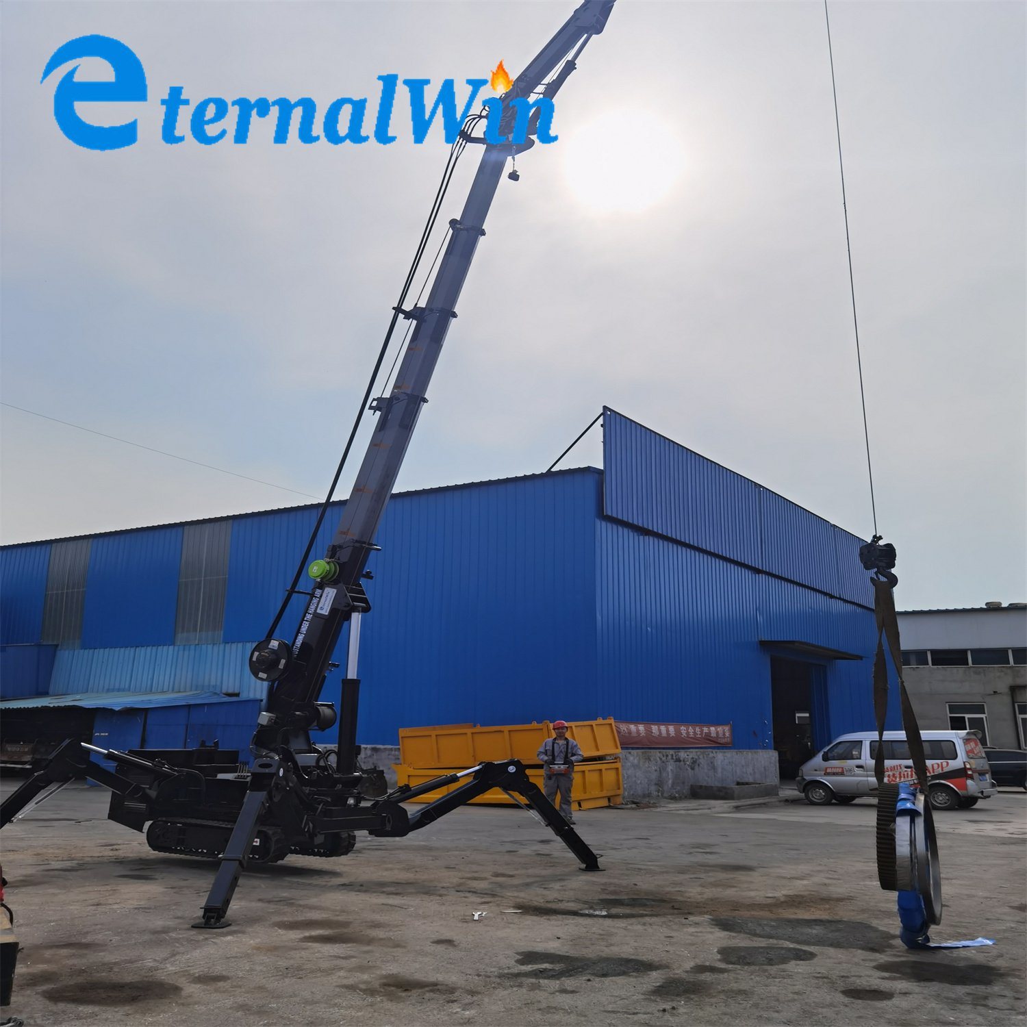 
                Spider Crane Crawler Type Mini Spider Crawler Crane 1t 3t 5t Mini Spider Lifting Crawler Cranes
            