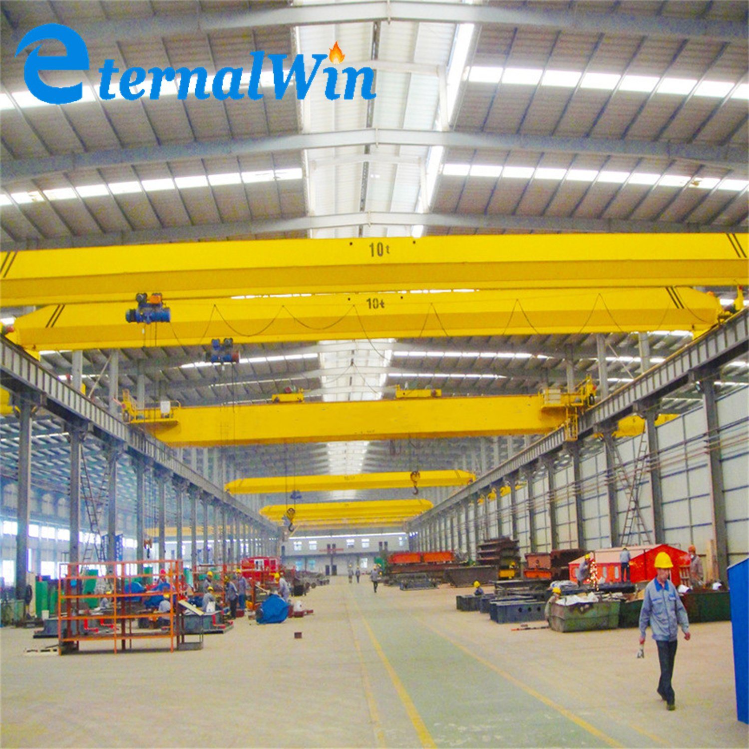 Stable Performance Monorail Workshop Movable Motor-Driven Single Girder Overhead Crane