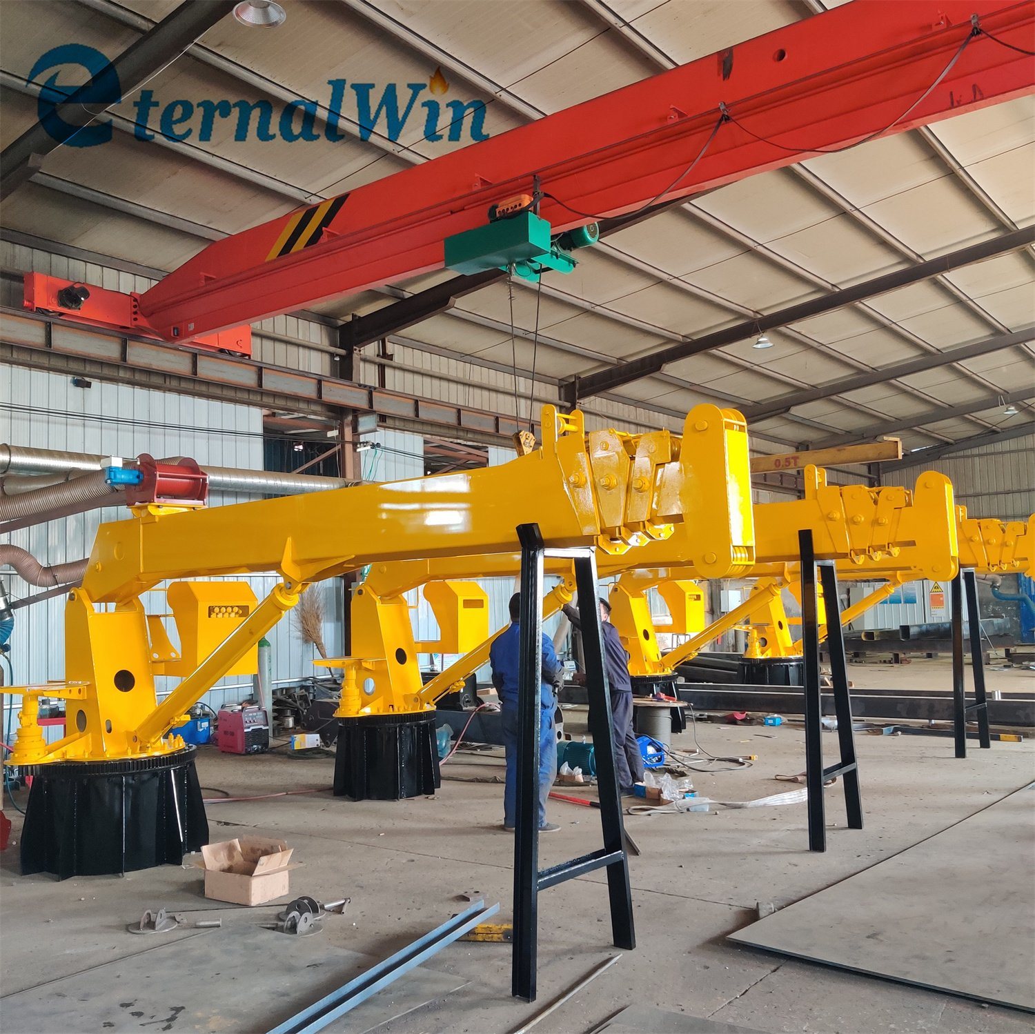 
                Swl 4tx6m Electric Hydraulic Folded Boom Ship Deck Harbor Crane for Sale 10 Ton Marine Cargo Ship Cranes with Diesel Engine for Sale in Indonesia Market
            