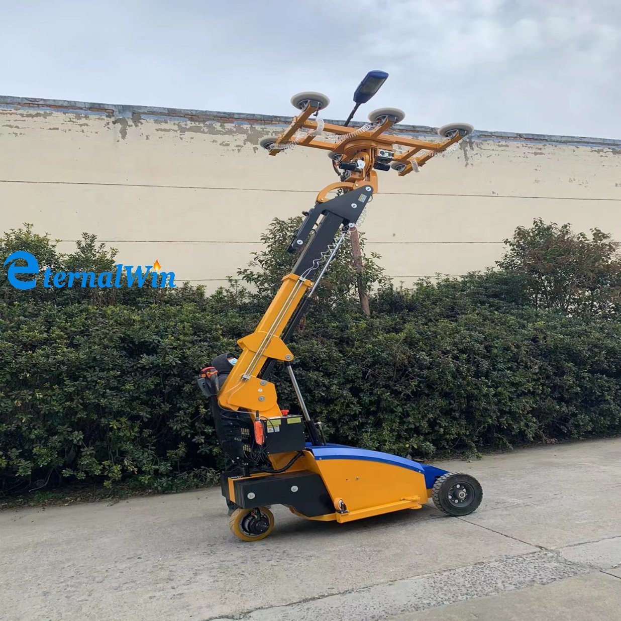 Vacuum Glass Lifter Glass Installer Moving Trolley for Outdoor Setup/Construction Walking Trolley