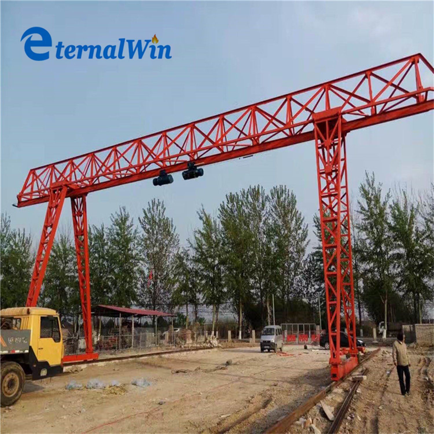 Widely Used Construction Building Electric Outdoor Hook Gantry Crane 30 Tons Capacity