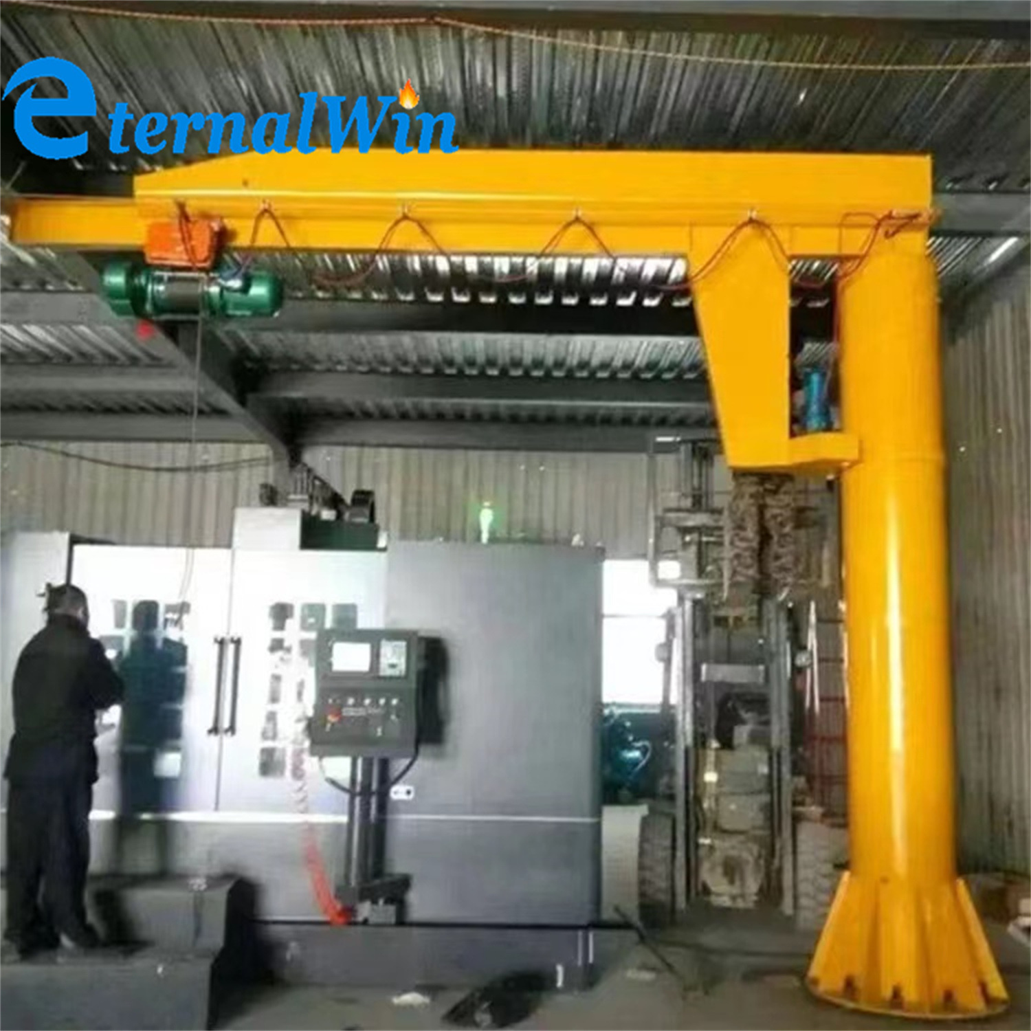 Widely Used Floor Mounted 3 Ton Electric Cantilever Jib Crane with Electric Chain Hoist