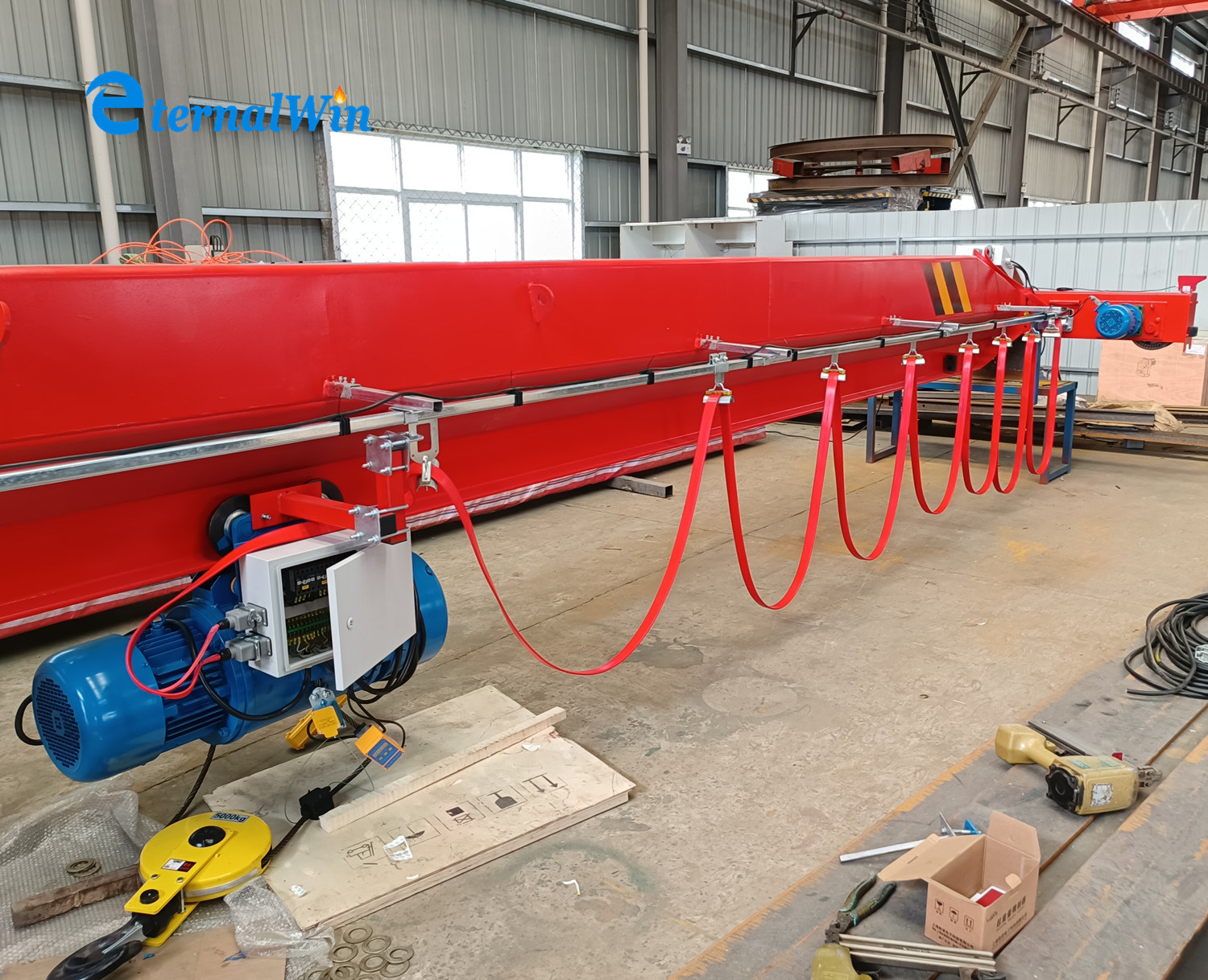 
                Oficina 5 ton European Single girder Overhead travelling Bridge Crane Preço com dispositivo anti-descarrilamento
            