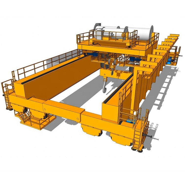 China 
                100/32 Ton Double Beam Electric Overhead Traveling Casting Crane
             supplier