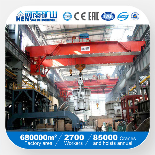 China 
                100ton~320ton puente grúa personalizados cuchara
             proveedor
