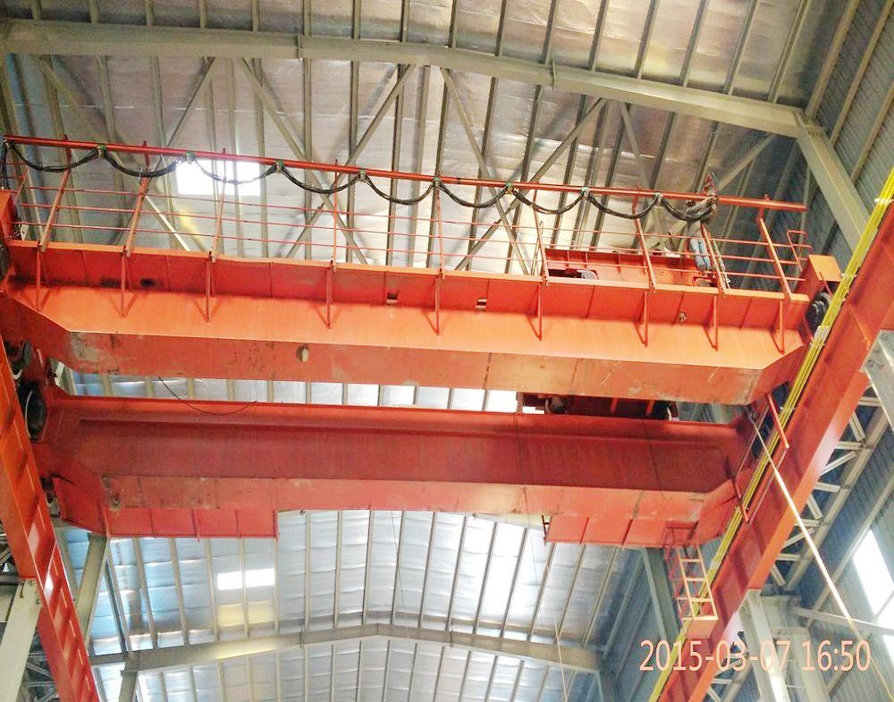15 Ton Electric Double Beam Overhead Travelling Crane with Open Winch Trolley