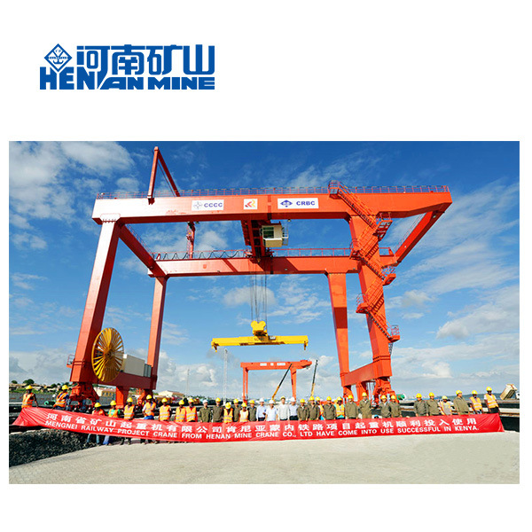 Double Girder Rail Mounted Port Gantry Crane for Container