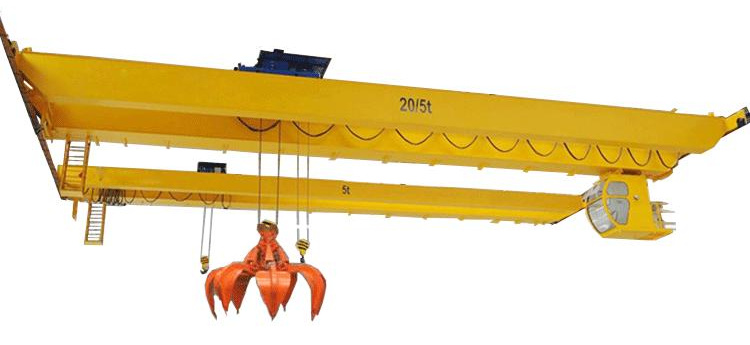 Double Girder Remote Control Hook and Bucket Electric Overhead Traveling Crane