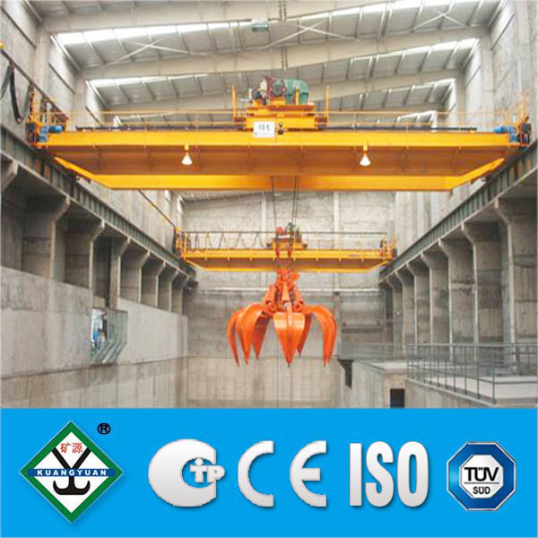 Double Girders and Beams Electric Overhead Bridge Traveling Grab Bucket or Grapple Eot Crane