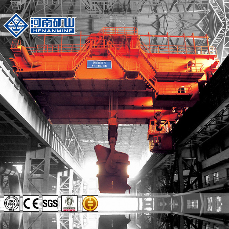
                Carga de deslocamento superior elétrica de quatro feixes, modelo Yzs, para trabalhos pesados Crane for Steel Factory
            