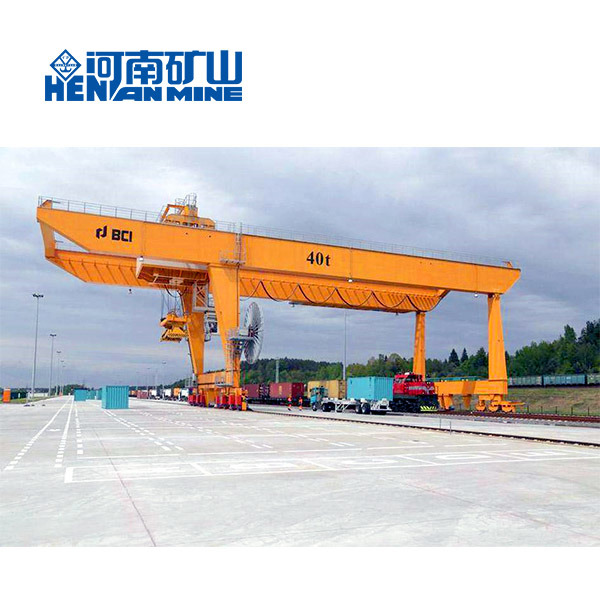 
                Henan Mine U Model Remote Control Double Beam Traveling Rail Gantry Crane
            
