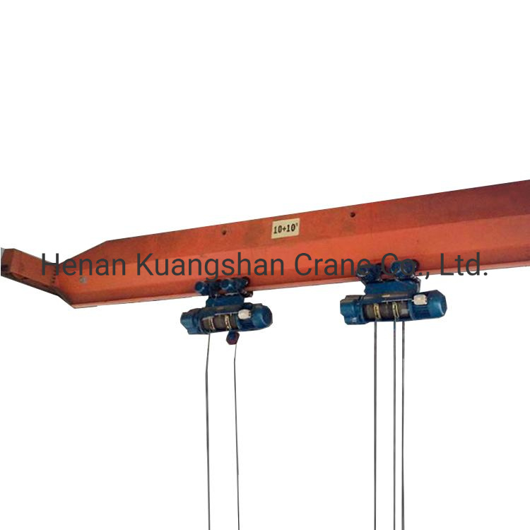Two Electric Hoist Single Girder Overhead Crane Lifting Utility Pole