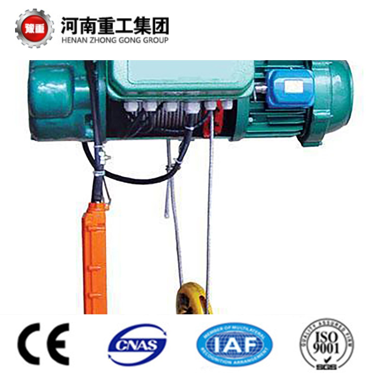 China 
                CE/SGS Certificate 0.25t, 0.5t, 1t, 2t, 3t, 5t, 10t, 16t, 20t Electric Wire Rope Hoist
             supplier
