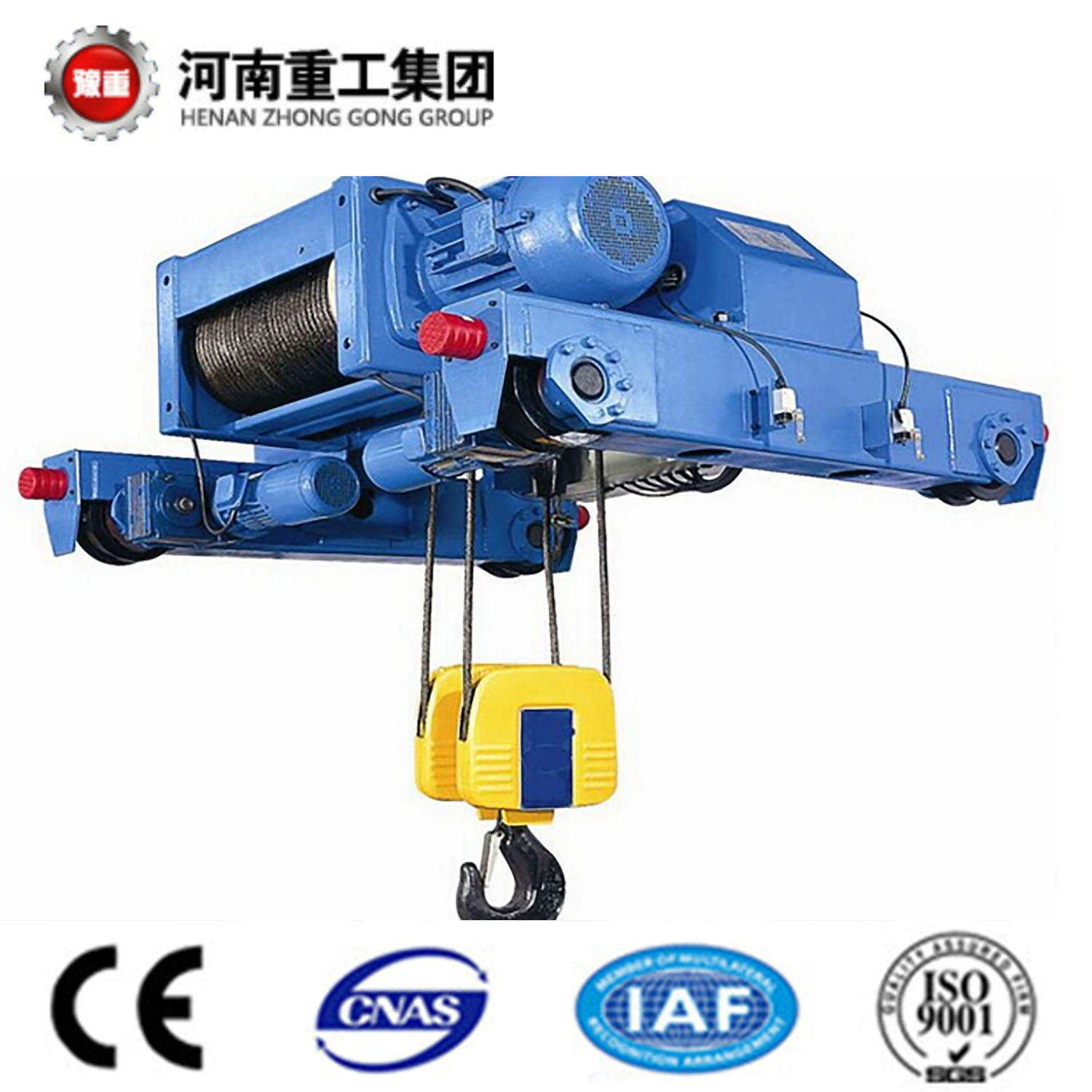 Heavy Capacity 16-100t Hc Model Electric Wire Rope Hoist/Winch