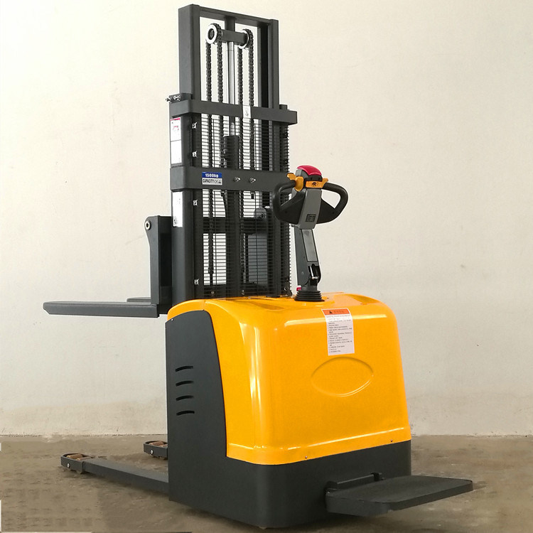 1.0ton 1.5ton Ride-on Electric Pallet Lifter Stacker Forklift