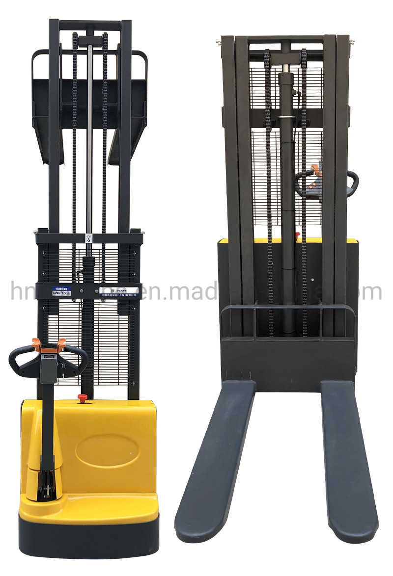 
                1.4Ton 1.6ton 2tonne fonctionnant sur batterie au lithium gerbeur électrique
            