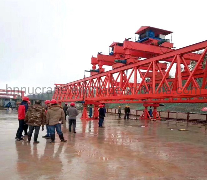 
                100t 160t 200t Trussed Puente Tipo de lanzamiento de lanzador de viga puente grúa
            