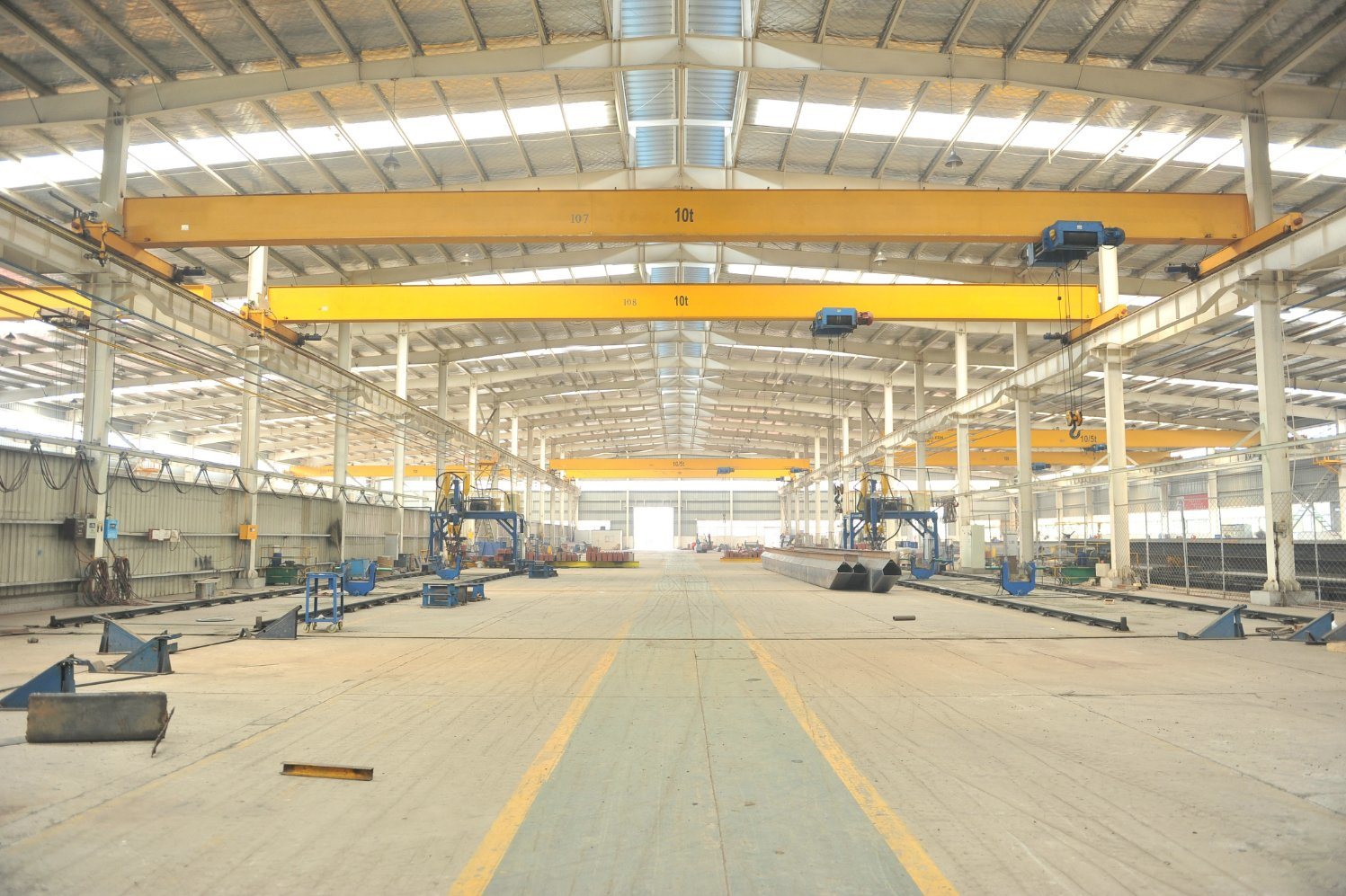 10t Span 12.5m Lifting Height 9m Reliable Single Girder Electric Overhead Crane