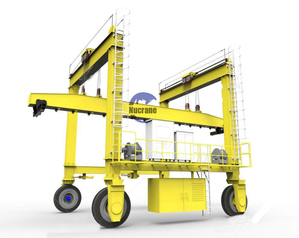 120 Ton Precast Girder Lifting Rubber Tyre Gantry Crane with Easy Assembly and Disassembly for Sale