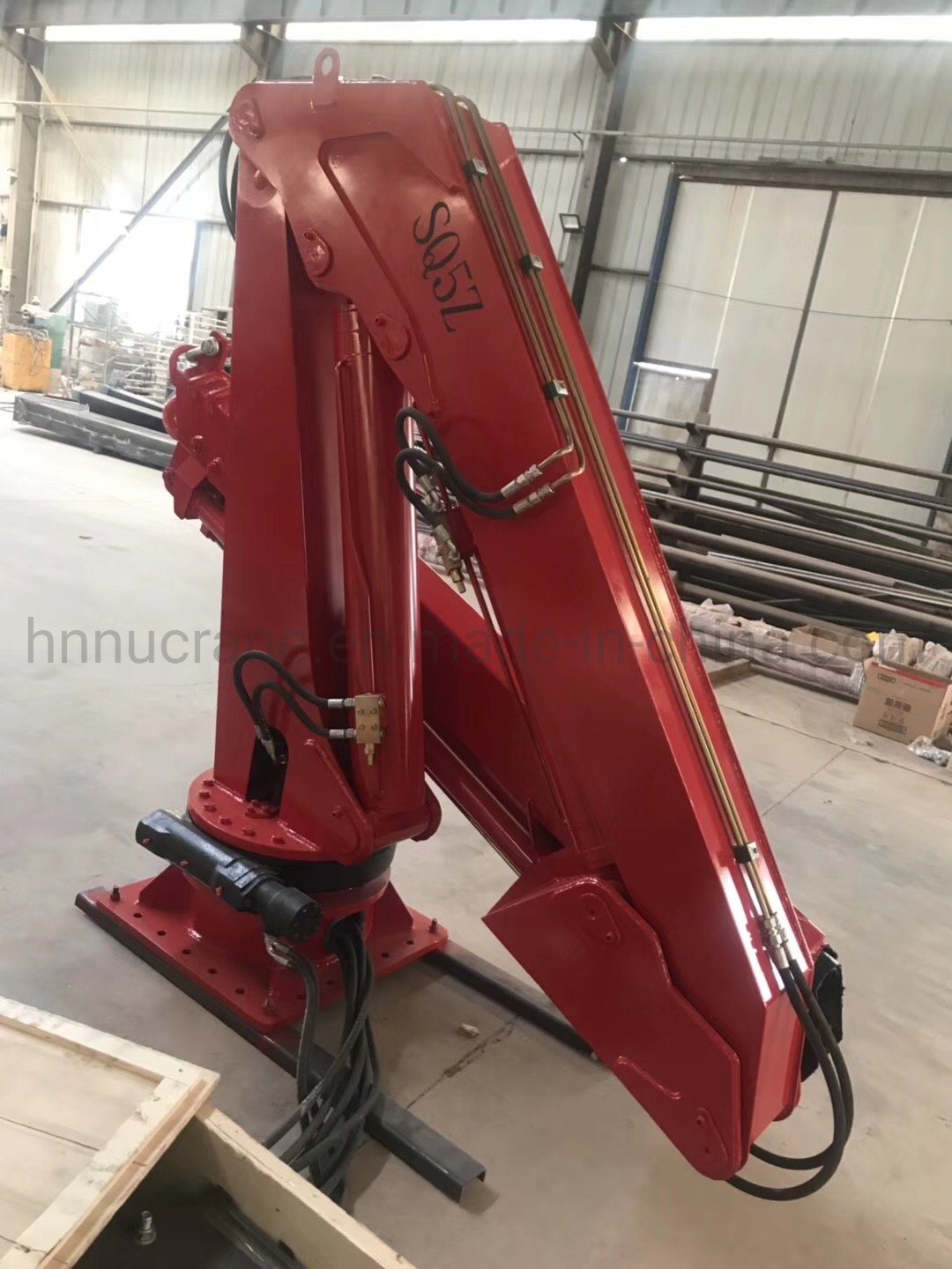 15 Ton Telescopic Boom Hydraulic Jack Ship Deck Marine Crane Mounted on Deck or Ship 360 Degree