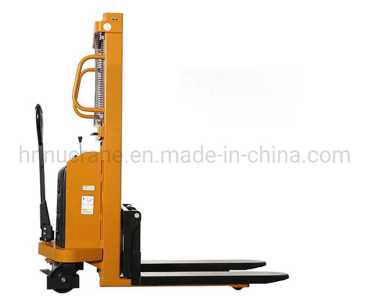 1500kg 3500mm Straddle Legs Full Electric Walk Stacker