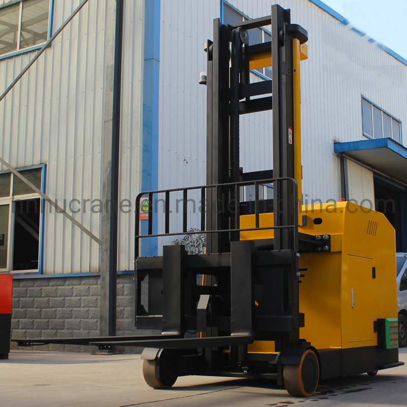 1500kg 9000mm 1.5 Ton 9 Meters 9 M Lift Electric Pallet Stacker Vna Forklift Very Narrow Aisle Truck Three Way Stacker