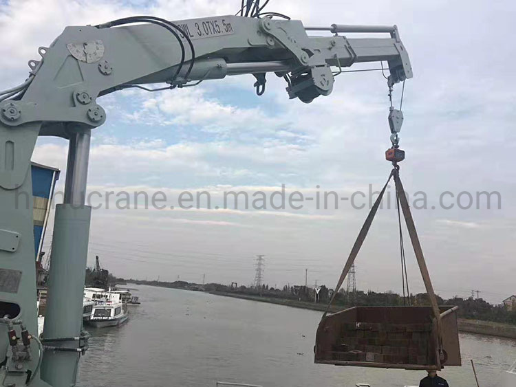 1t Deck Marine Pedestal Crane Ship Deck Cranes Offshore Pedestal Crane