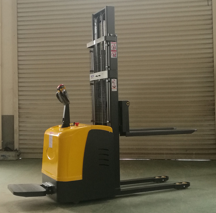 1ton Capacity 2.5m High Battery Pallet Stacker Electric Stacker for Sale