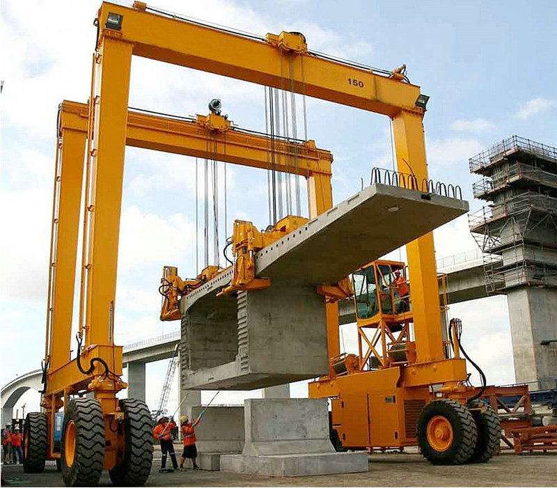 20-900 Ton Tyre Viaduct Bridge Construction Straddle Carrier