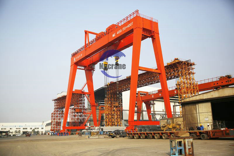 25 Ton Factory Use Cabin Control Double Girder Gantry Crane Rail Mounted Goliath Crane for Sale