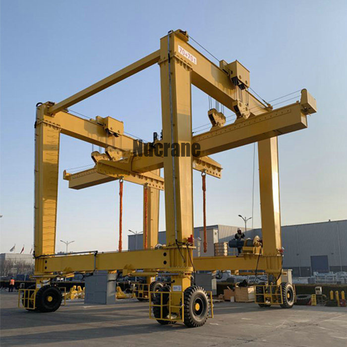 China 
                30 ton 50 ton rubberen bandcontainer Gantry kraan Rtg kraan Prijs 40 ton Straddle Carrier
             te koop
