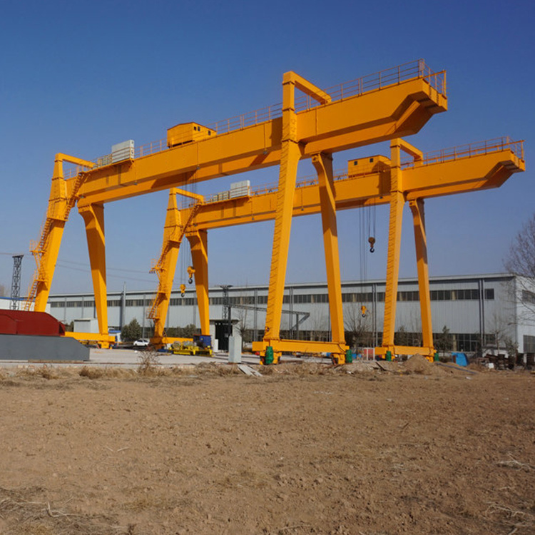 50 Tons Good Quality Heavy Duty Bmg Model Cabin Control Electric Double Girders Rail Semi-Gantry Crane