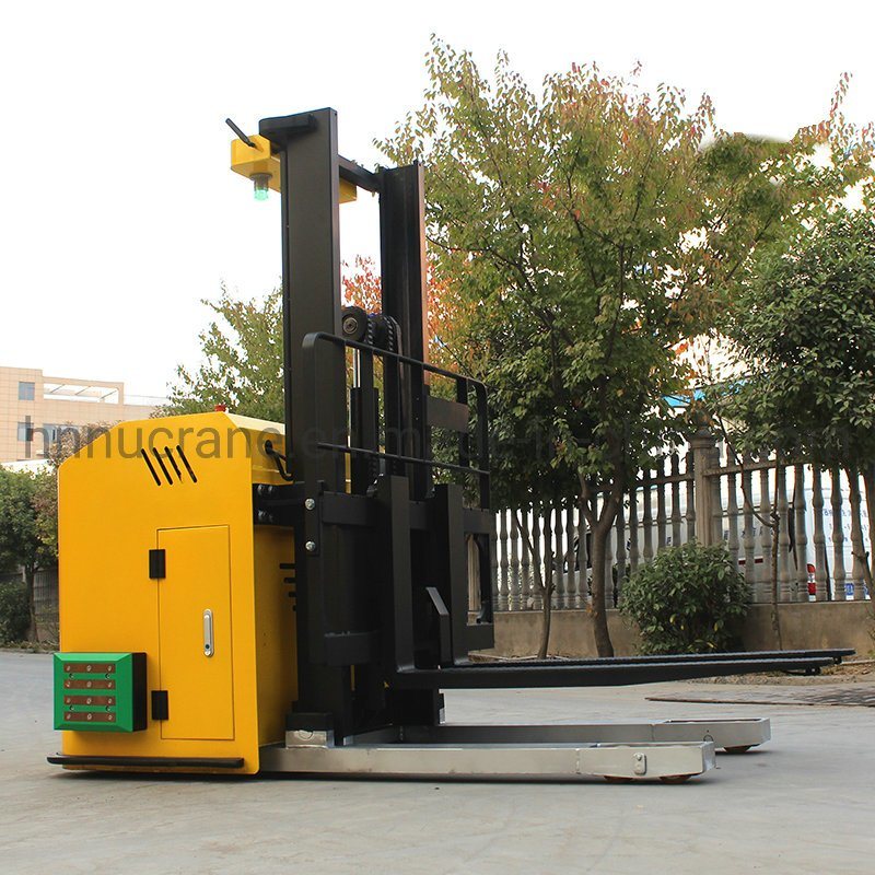 
                9m 1.5 Ton AGV rotazione di 180 gradi forche corsia stretta Impilatore di pallet elettrico VNA a 3 vie
            