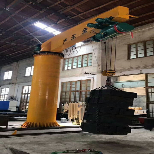 Bz Model Column Slewing 360 Degree Jib Crane with Electric Wire Rope Hoist