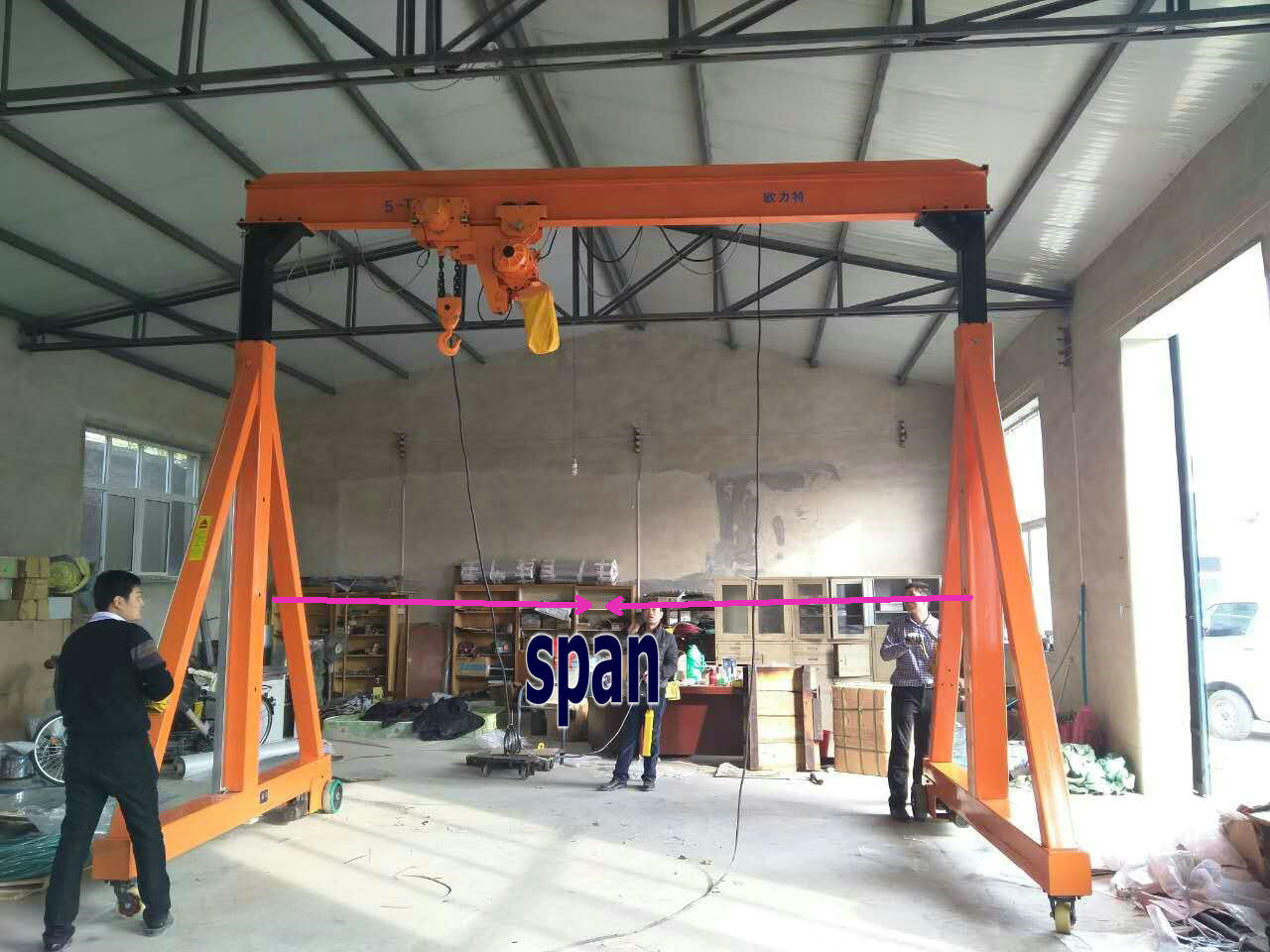 Cost-Effective Portable Small Aluminum Alloy Gantry Crane 1000kg