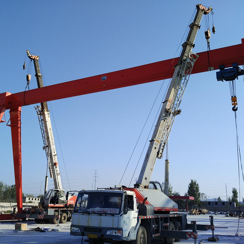 
                Aanpasbare capaciteit 20 ton Span 12 m Gantry Crane machine Single Girder Gantry kraan
            