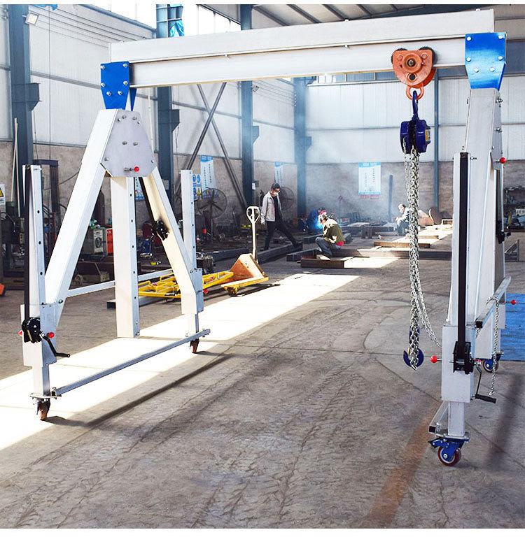 Customized 1 Ton 5m Aluminium Alloy Portable Moving Gantry Cranes for Various Industries