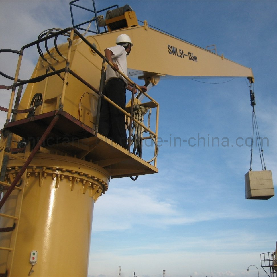 Customized Straight Arm Hydraulic Ship Deck Crane